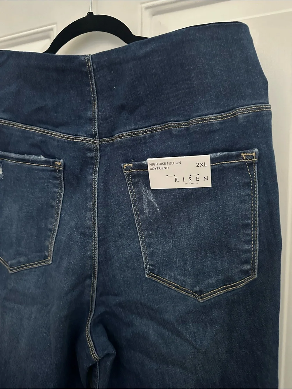 Risen crop Plus-Size Dark Blue Stretch Jegging - Women Jeans